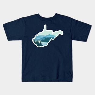 Blue Ridge Mountains West Virginia Landscape Kids T-Shirt